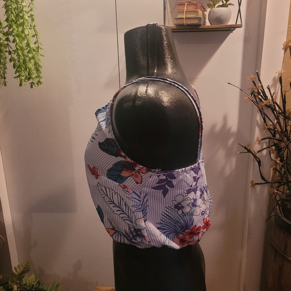 Japna Blue Floral Print Tank Top XS - Picture 4 of 5